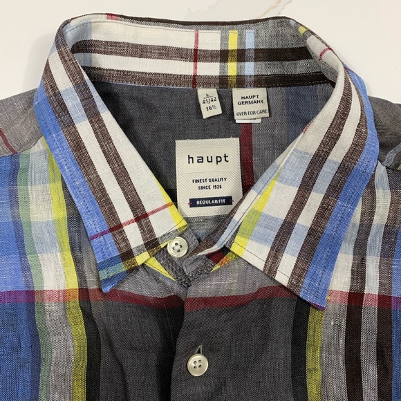 Hauptmann Germany 100% Linen Shirt, NWOT, machine washable, regular fit, Large - Picture 3 of 8